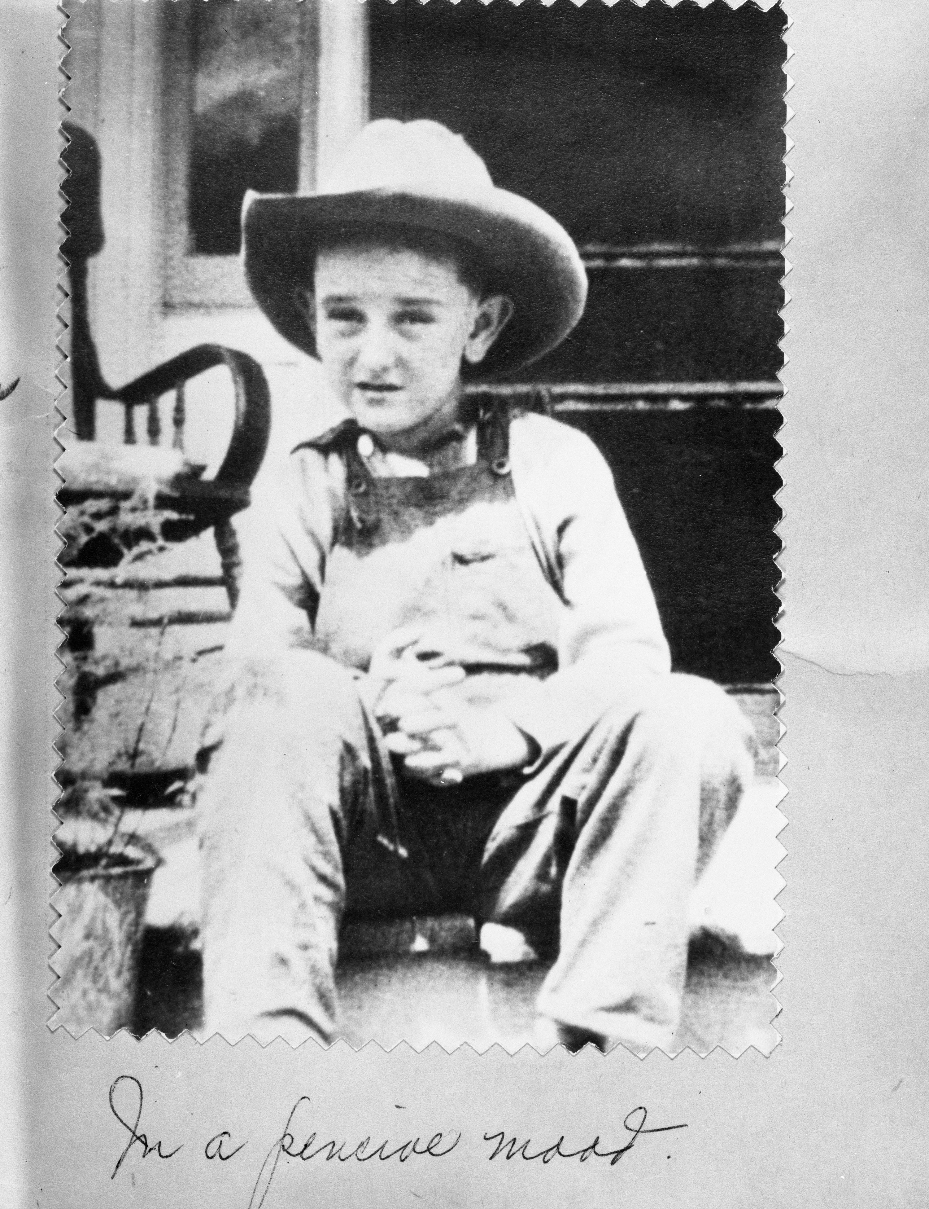 Lyndon Johnson at about age 7, ca. 1915. 