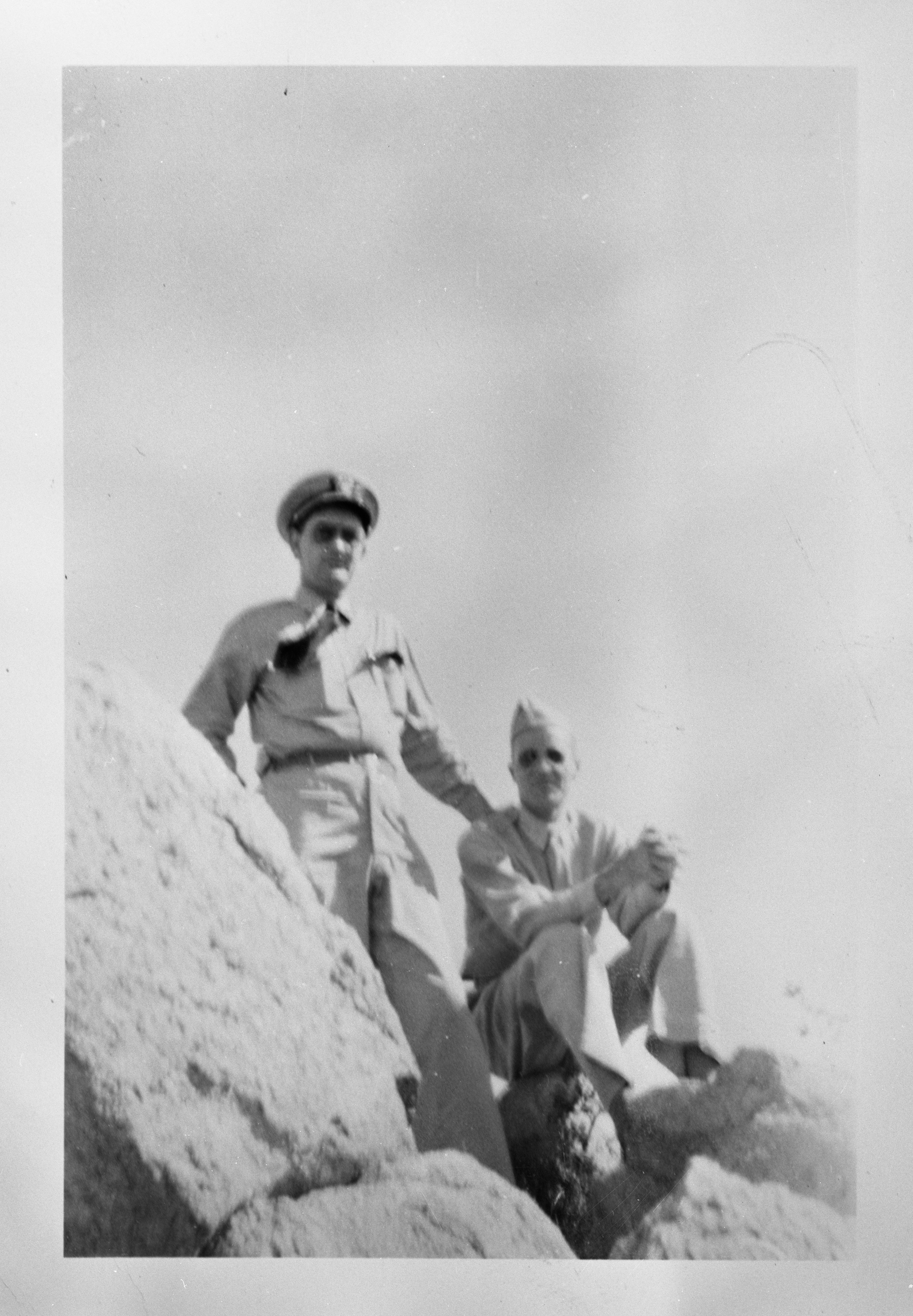 Lt. Commander Lyndon B. Johnson with U.S. Army Lt. Colonel Francis Robert Stevens in New Guinea, June 9, 1942.