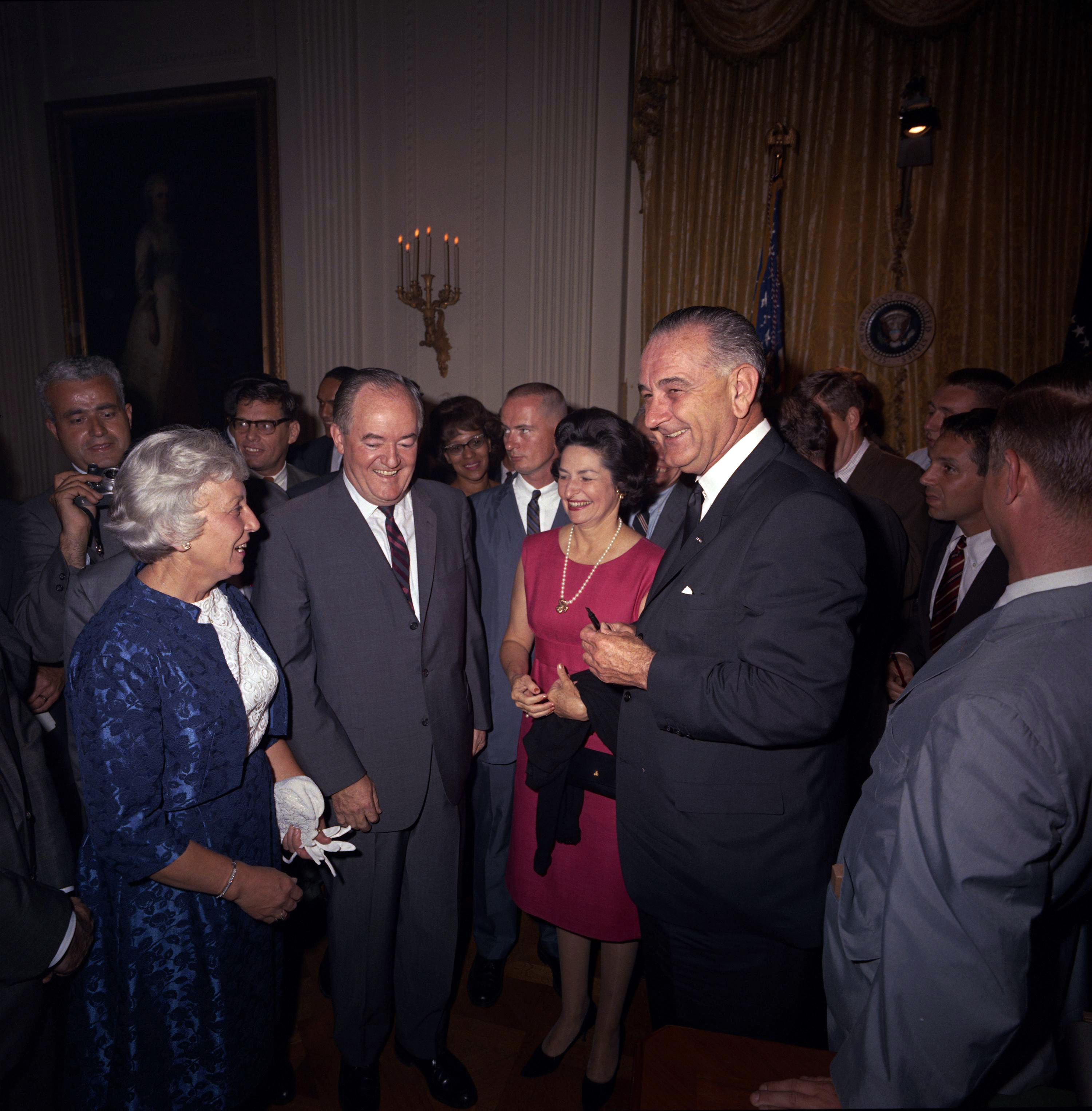 Signing of the Civil Rights Act of 1964. LBJ Library photo by Cecil Stoughton #C522-6-WH64.
