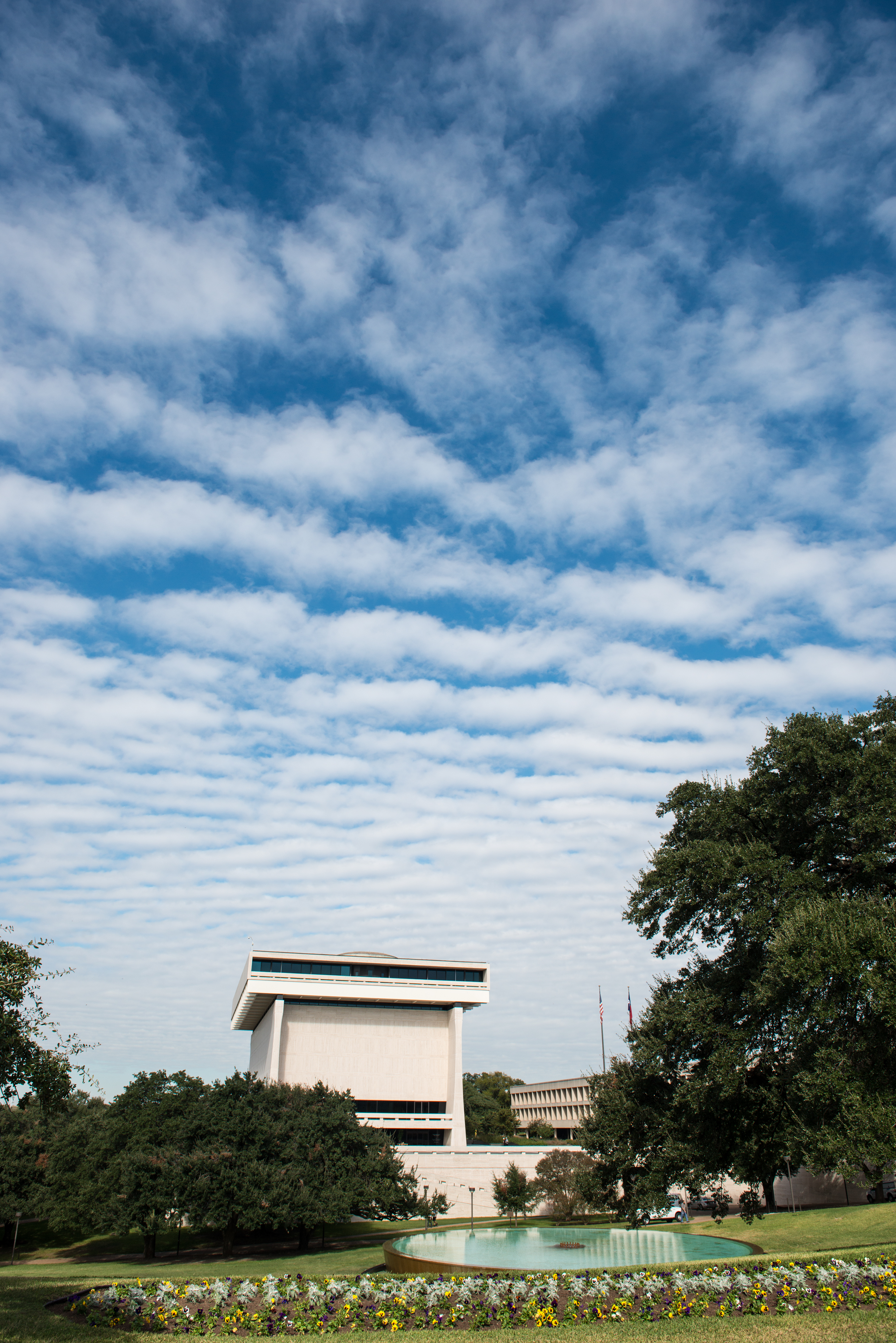 The LBJ Presidential Library on the University of Texas campus in Austin, Texas. 