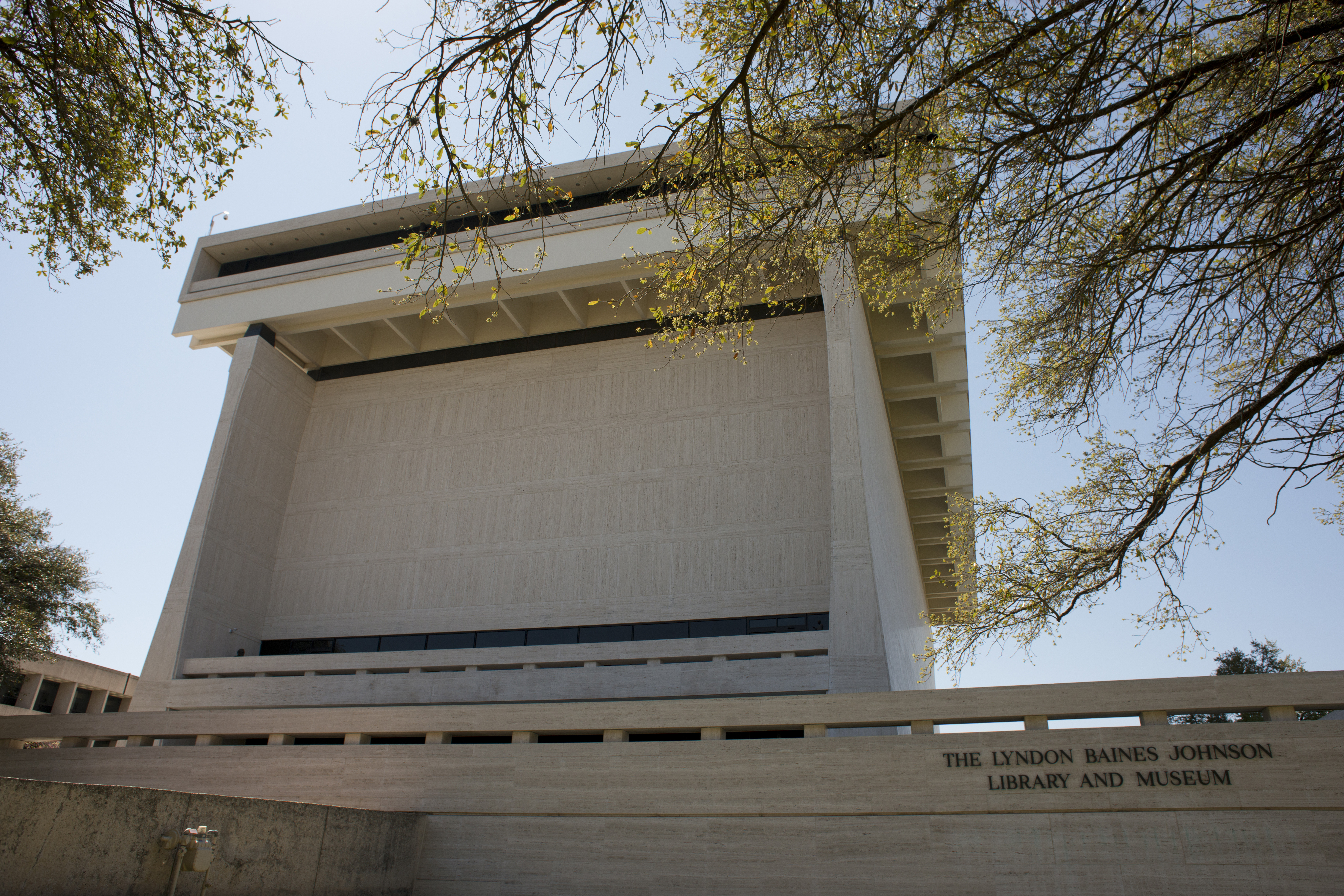 Exterior of the LBJ Presidential Library.