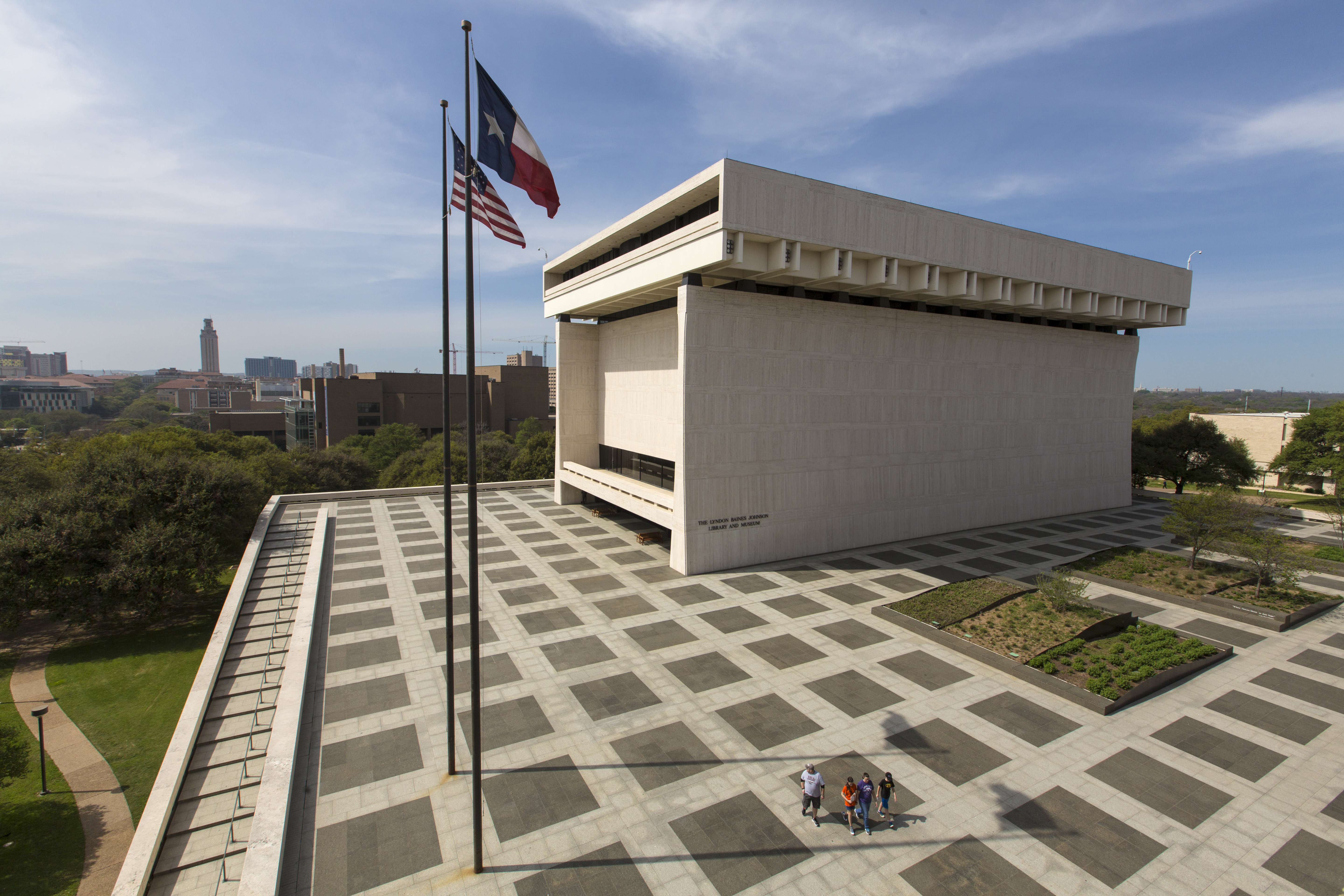 The LBJ Library seen from the roof of the LBJ School. 3/15/2015