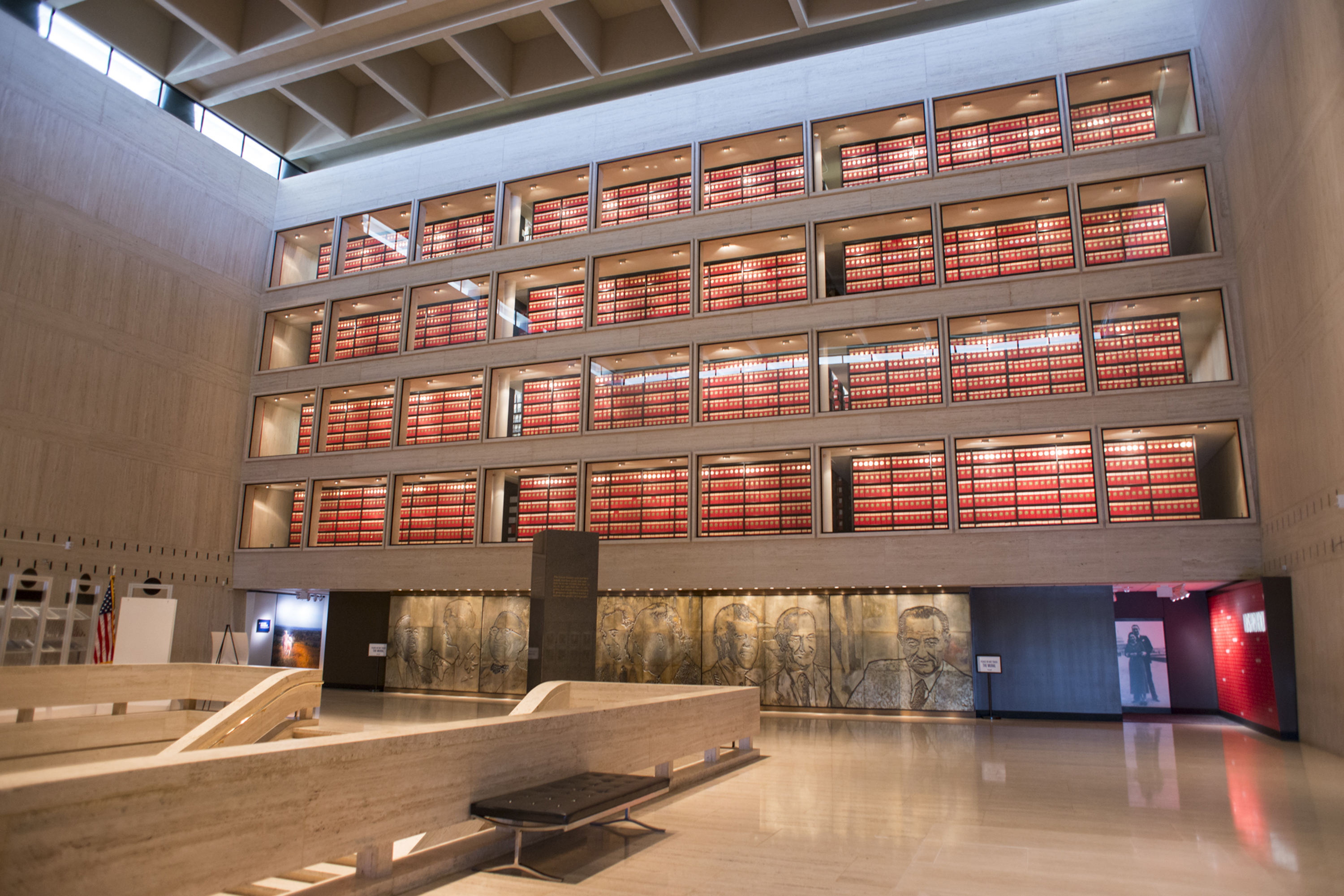The Great Hall at the LBJ Presidential Library. 