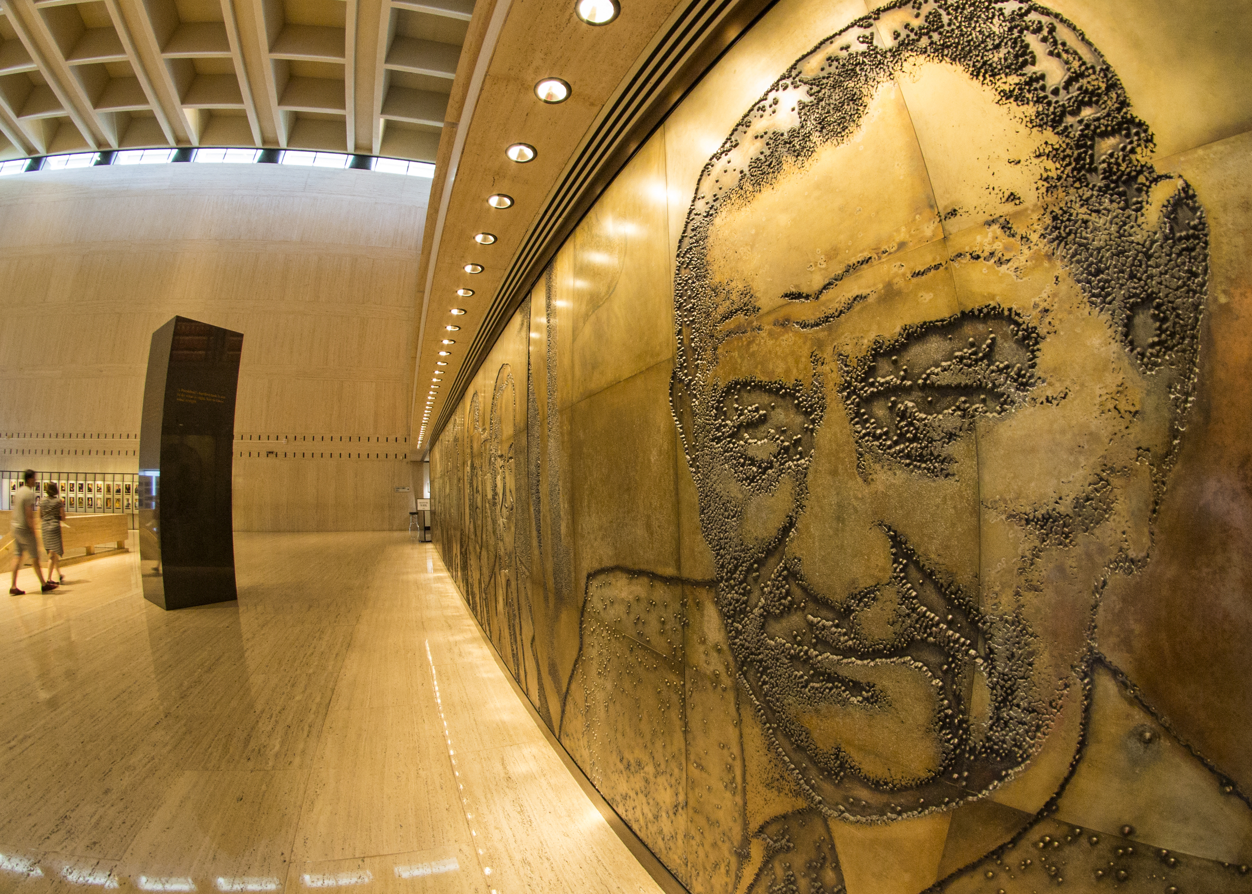 The Great Hall of the LBJ Library photographed with a fisheye lens. July 14, 2016