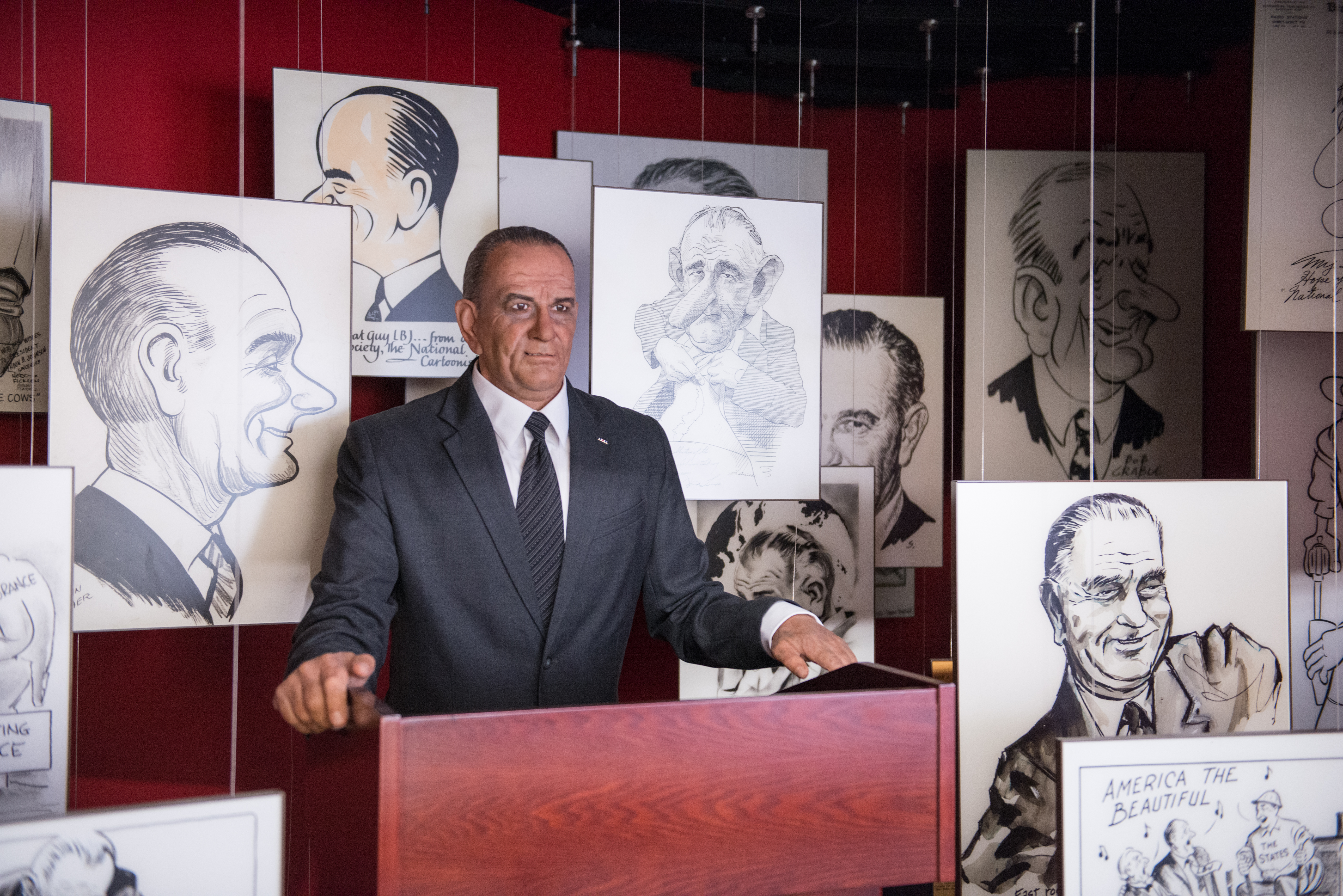 Animatronic LBJ at the LBJ Presidential Library. 