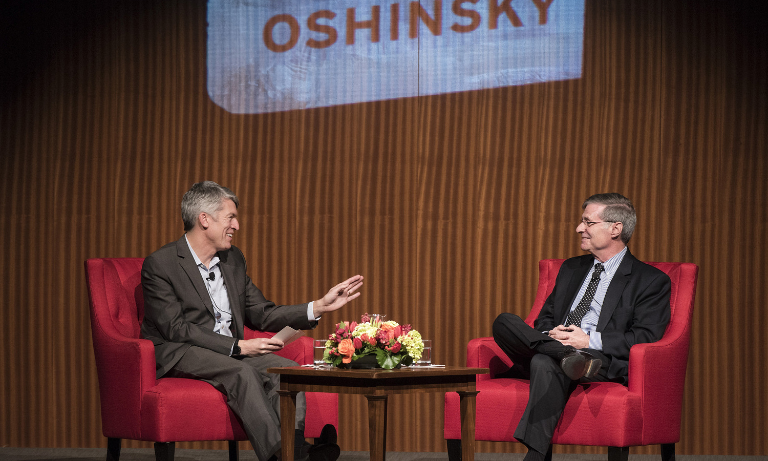 (L-R) Clay Johnston and David Oshinsky. LBJ Library photo by Jay Godwin #DIG13977_038.