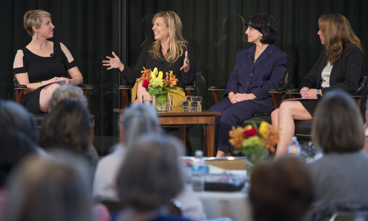 (L-R) Emily Ramshaw, Jessica Honegger, Christi Craddick and Michelle Robertson, LBJ Library photo by Jay Godwin, DIG13890-060