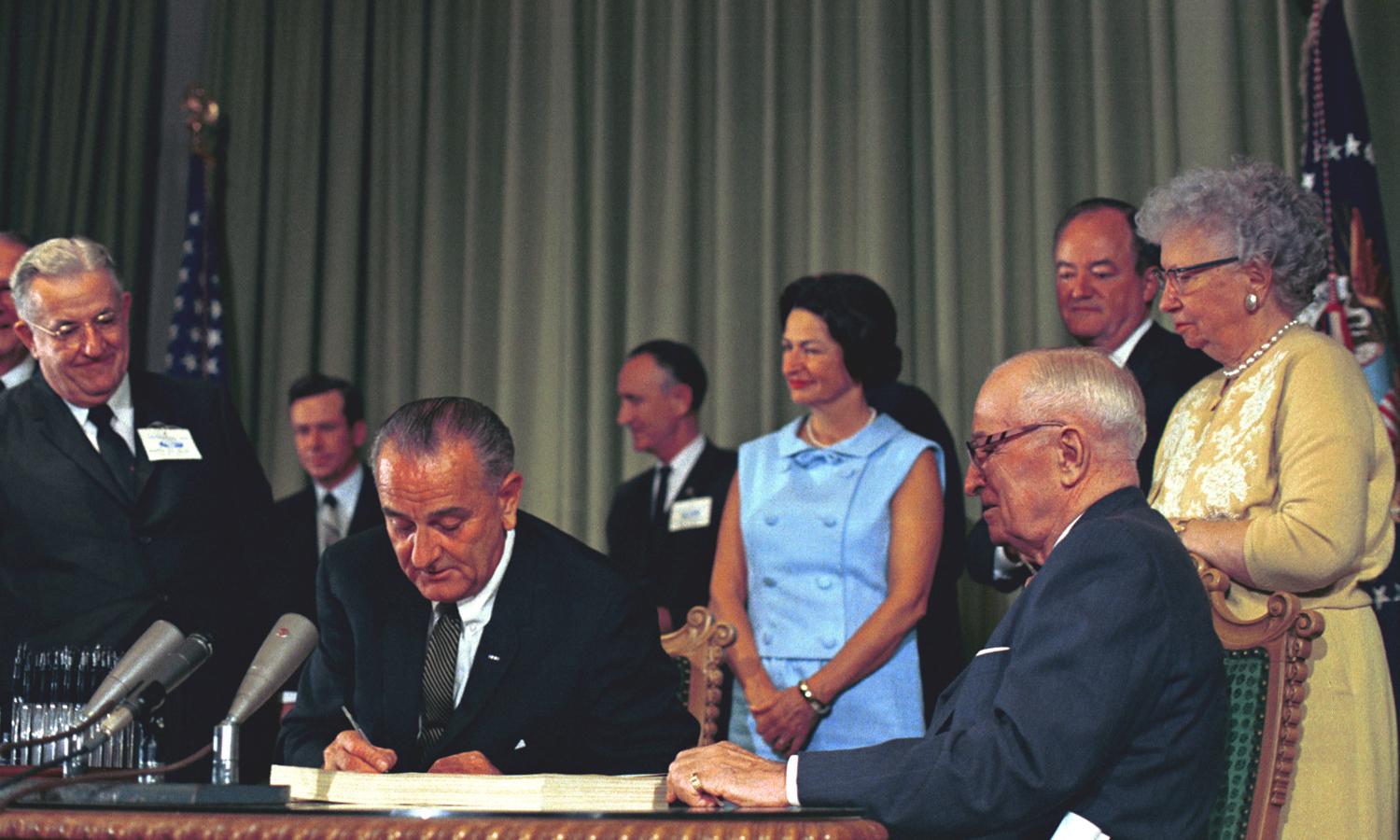Signing of the Medicare Bill, LBJ Library photo by Unknown, 34897-22
