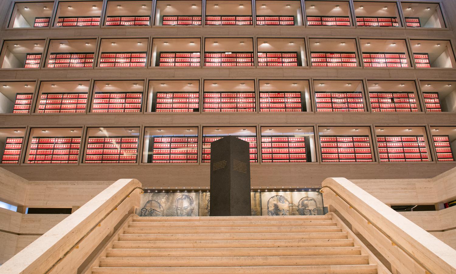 The Great Hall at the LBJ Presidential Library. LBJ Library photo by Lauren Gerson #DIG13577-026.