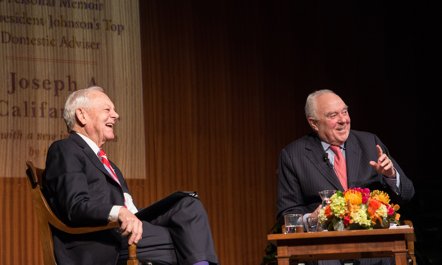 (L-R) Bob Schieffer and Joseph A. Califano, Jr, photo by Lauren Gerson, DIG13730-146