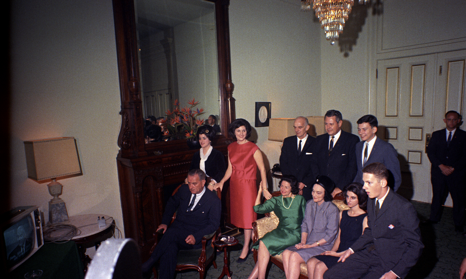 Election night at the Driskill Hotel, November 3, 1964, LBJ Library photo by Cecil Stoughton, C802-10-WH64