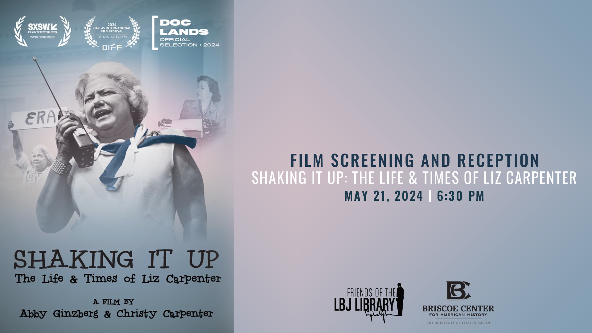 Shaking It Up: The Life & Times of Liz Carpenter