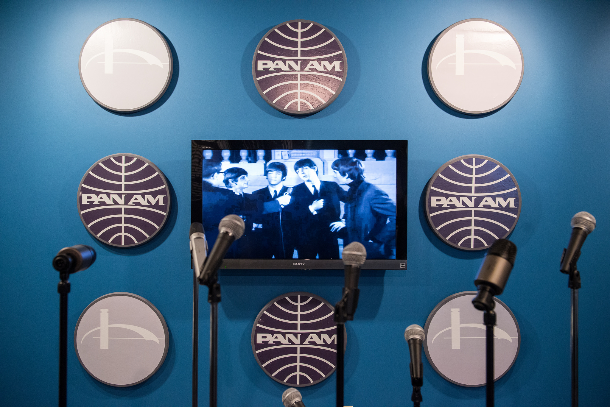 A view inside the "Ladies and Gentlemen…The Beatles!" exhibition at the LBJ Library.