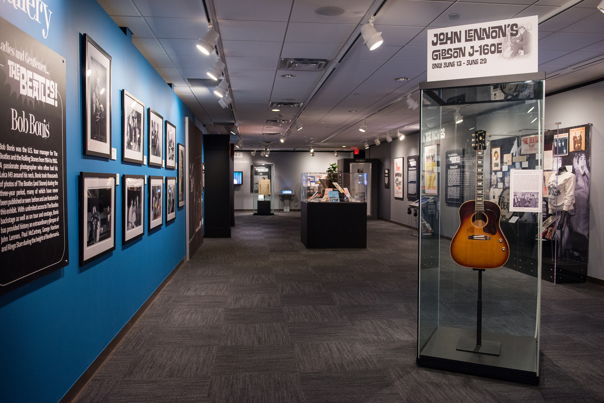 A view inside the "Ladies and Gentlemen…The Beatles!" exhibition at the LBJ Library.