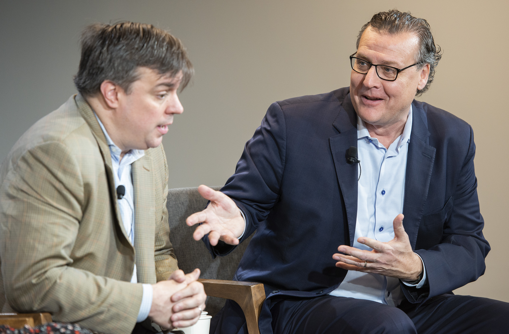 Jonathan Martin and Jim Henson. LBJ Library photo by Jay Godwin.