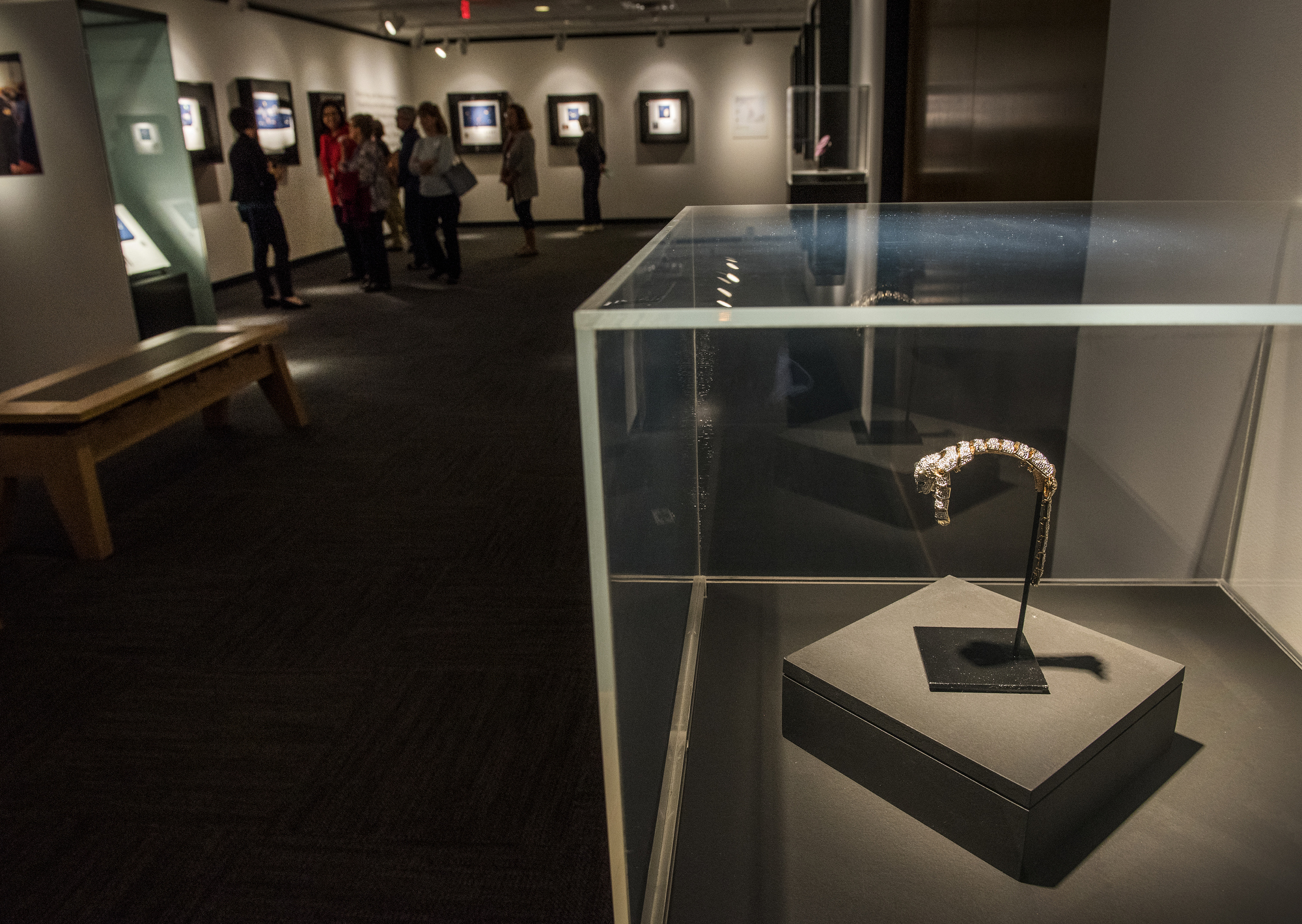 The special exhibition, Read My Pins: The Madeleine Albright Collection, will be on view at the LBJ Presidential Library through Sunday, Jan. 21, 2018.
