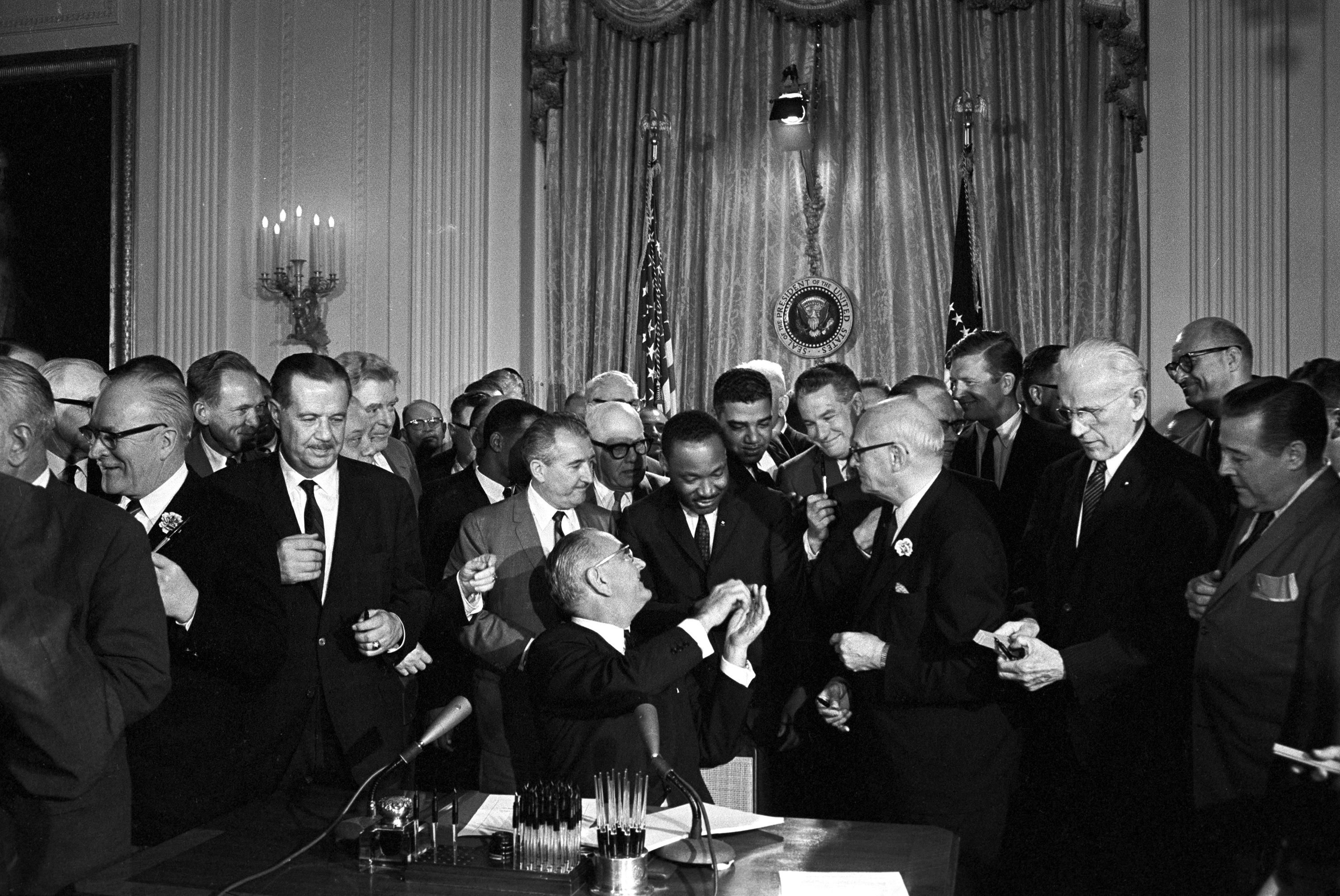 Signing of the Civil Rights Act of 1964.