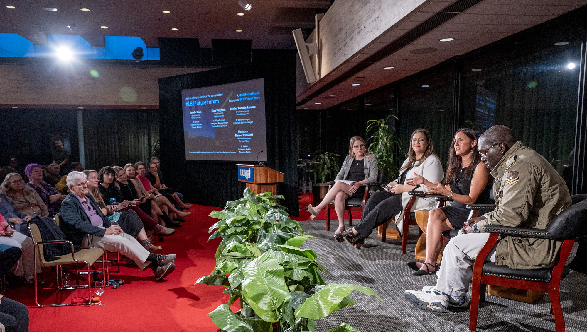 Eleanor Klibanoff, Skye Perryman, Cristina Tzintzún Ramirez and Jamelle Bouie