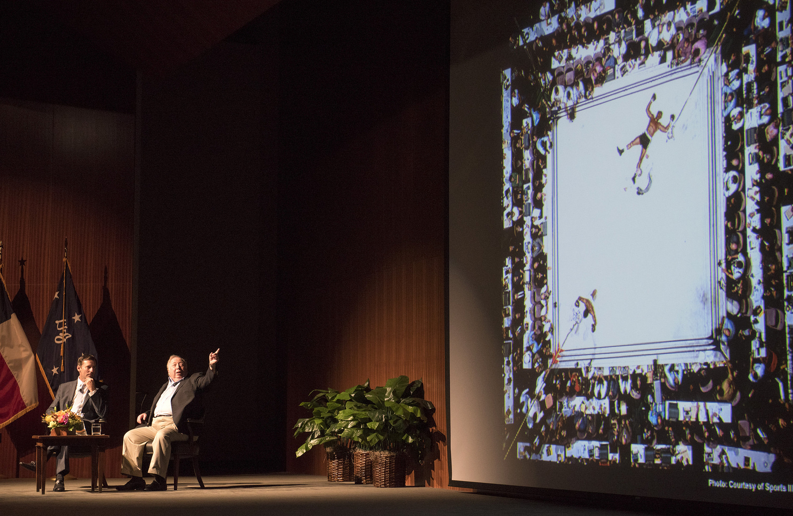 Mark Updegrove and Neil Leifer. LBJ Library photo by Jay Godwin #DIG13943_024.
