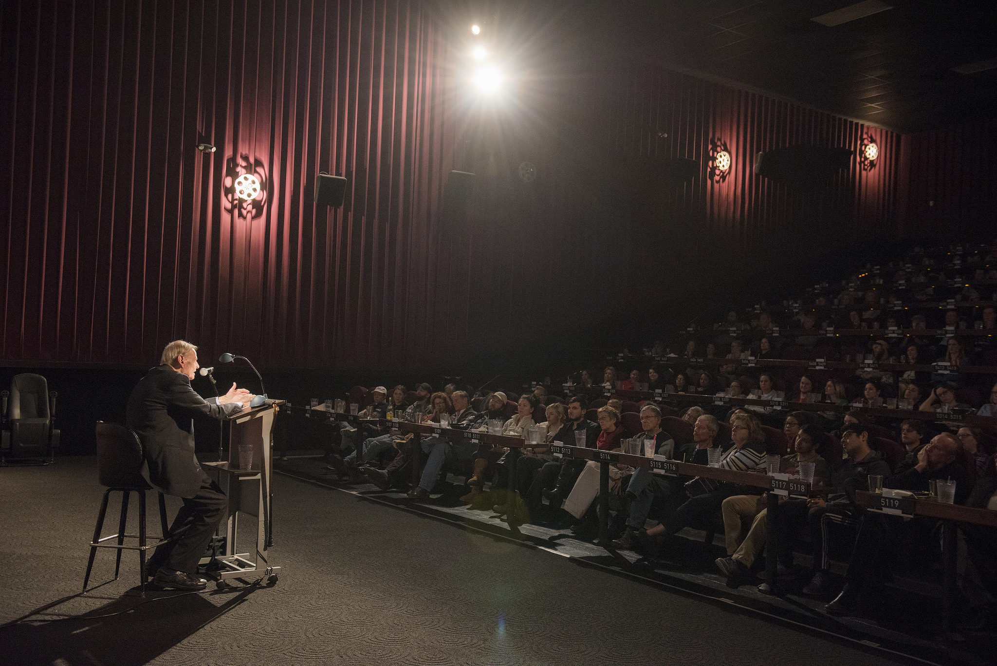 Julian Read spoke before and after the screening. LBJ Library photo by Jay Godwin #DIG13991_023.