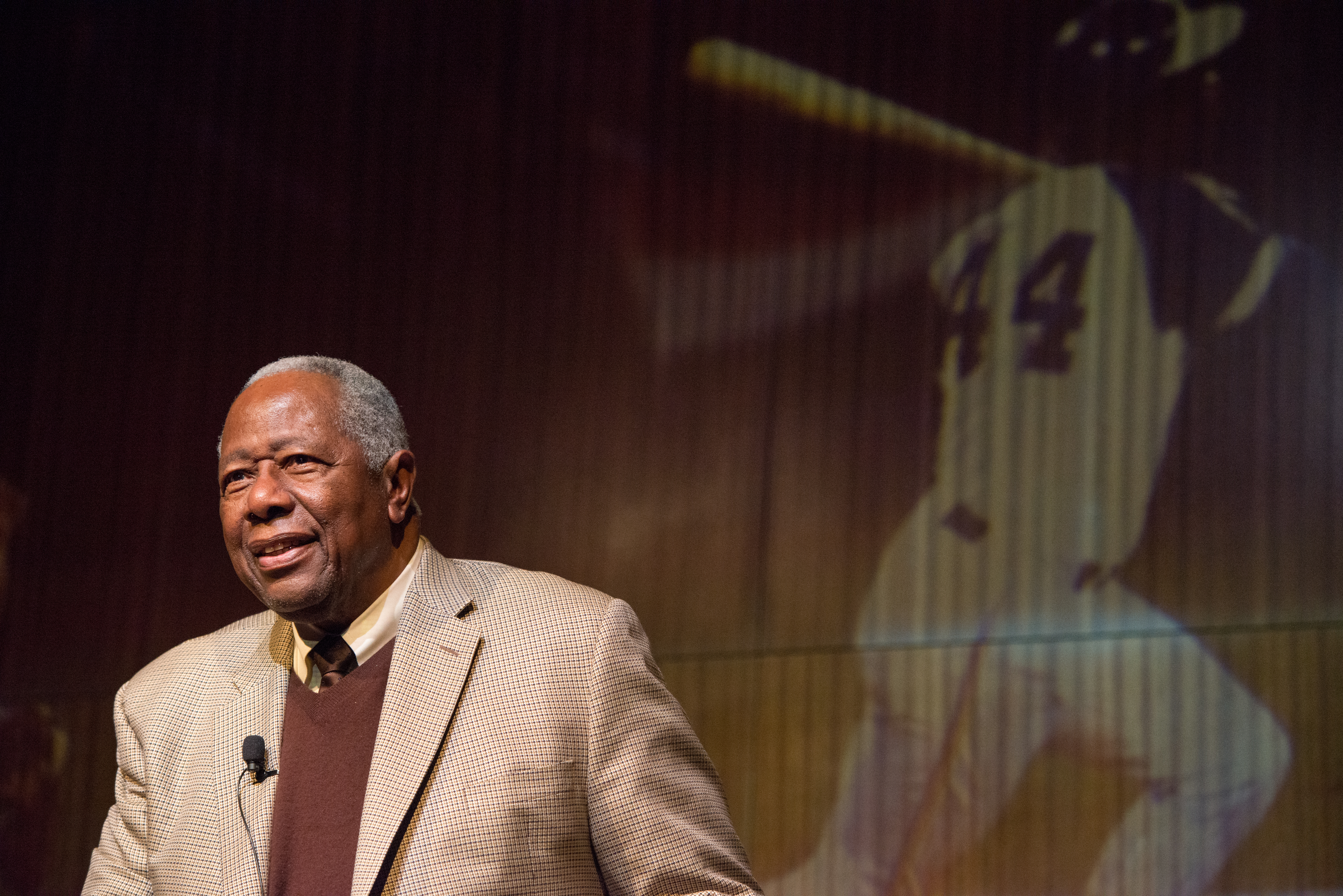 Baseball legend Hank Aaron. Photo by Lauren Gerson #DIG13704-209.