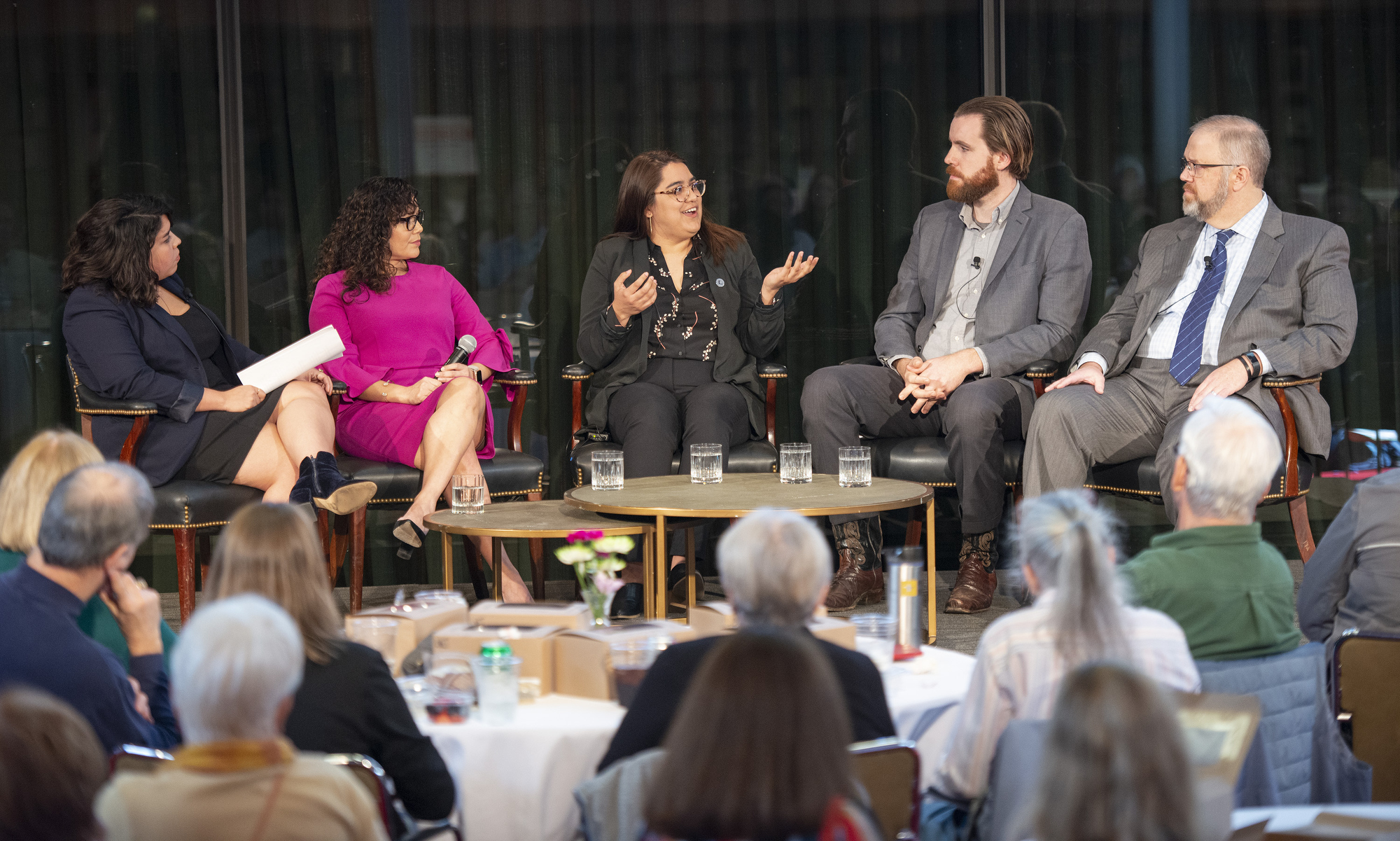 (L-R) Alexa Ura, Lila Valencia, Genesis Sanchez, John Lawler, and Justin Yancy.