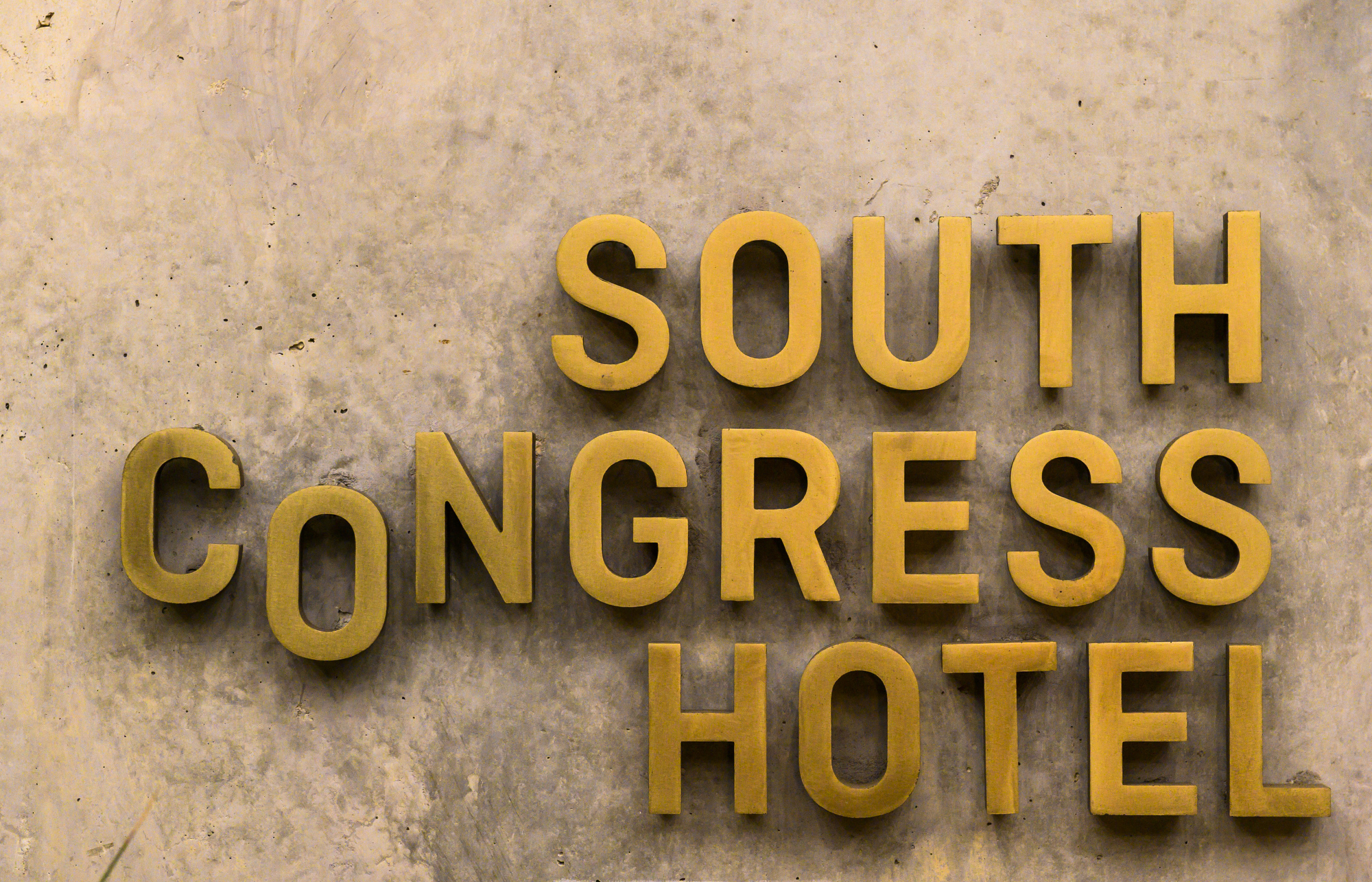 Signage at the South Congress Hotel