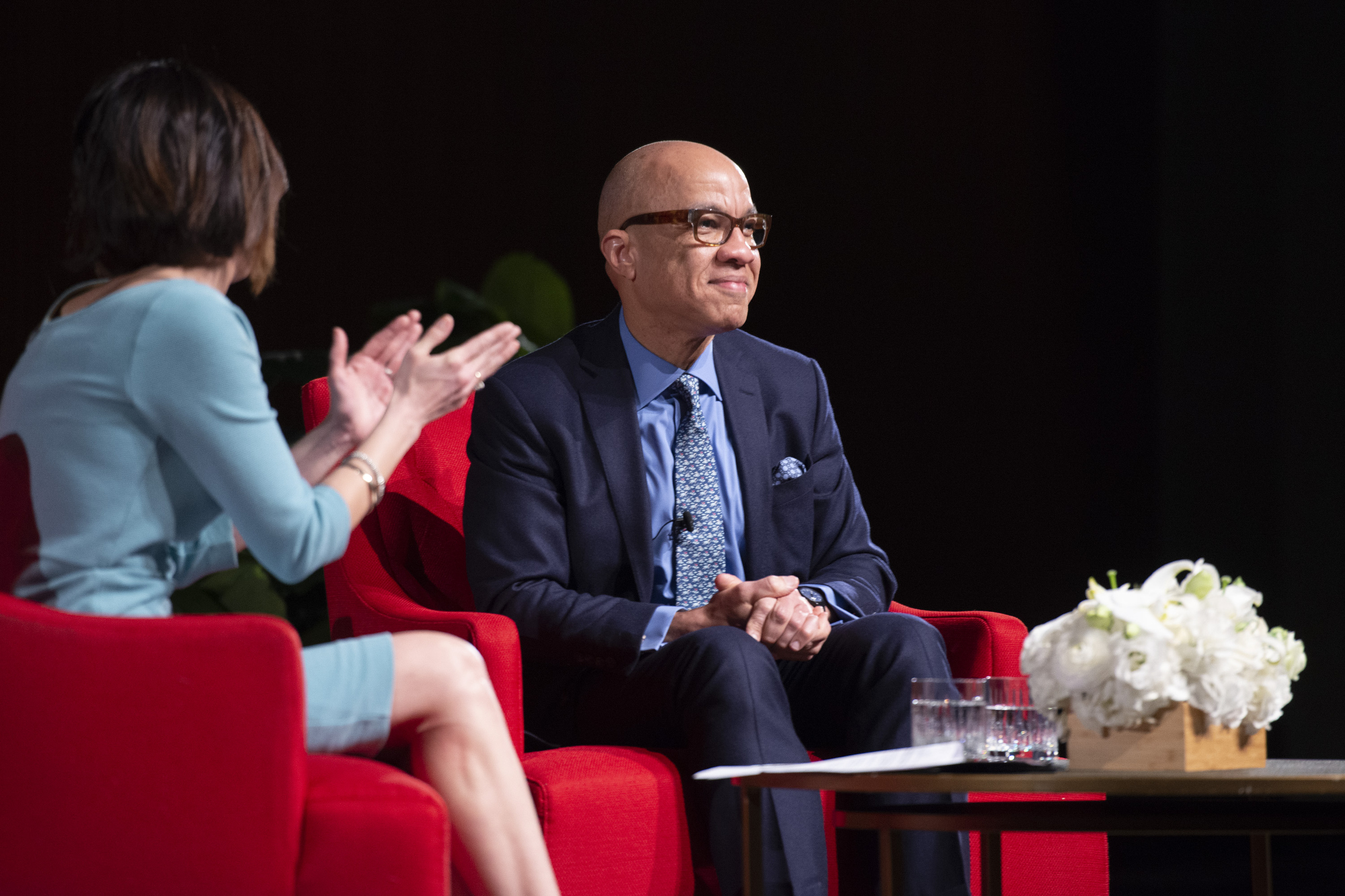 (L-R) Victoria DeFrancesco Soto and Darren Walker. LBJ Library photo by Jay Godwin.