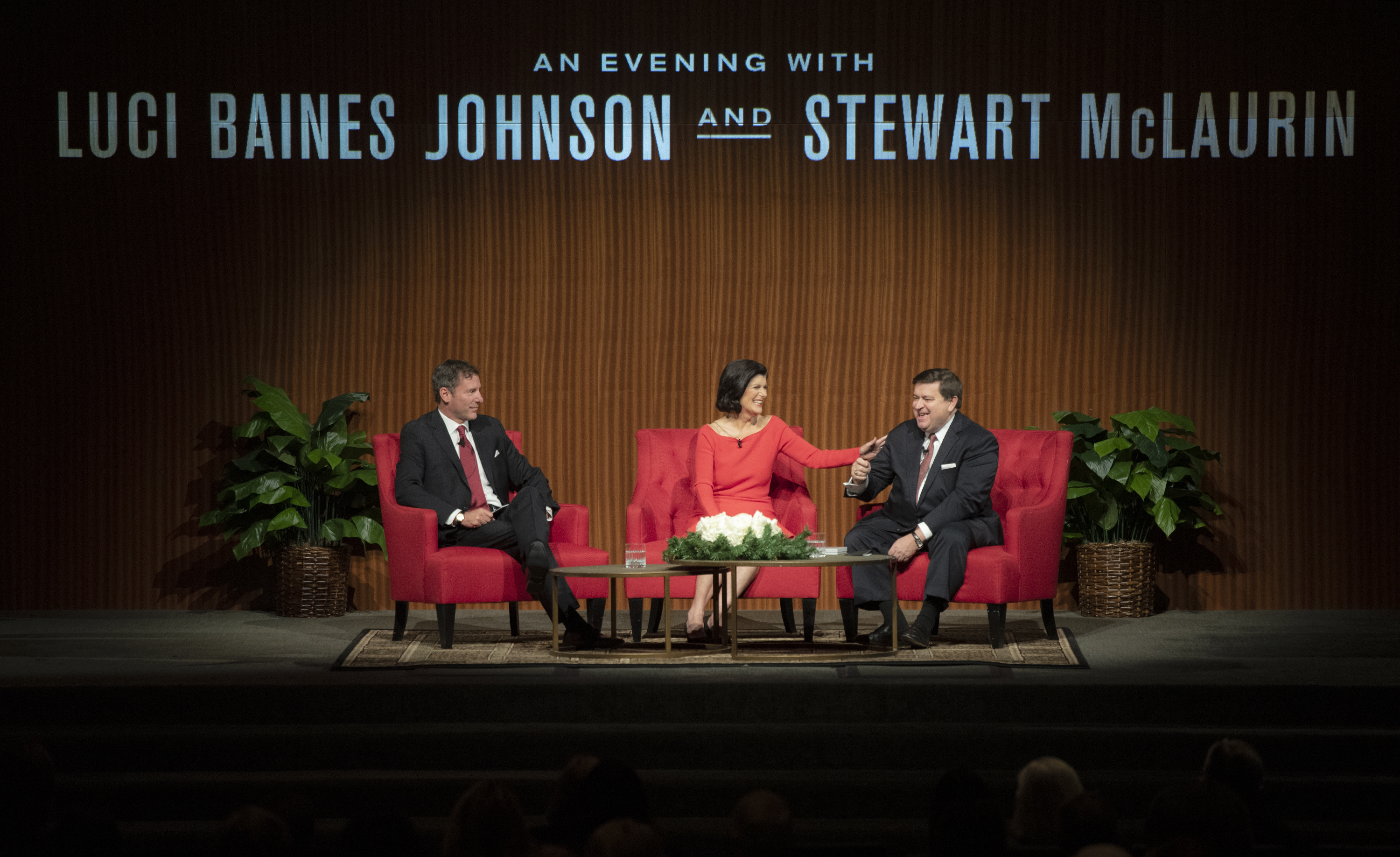Mark Updegrove, Luci Baines Johnson and Stewart McLaurin.