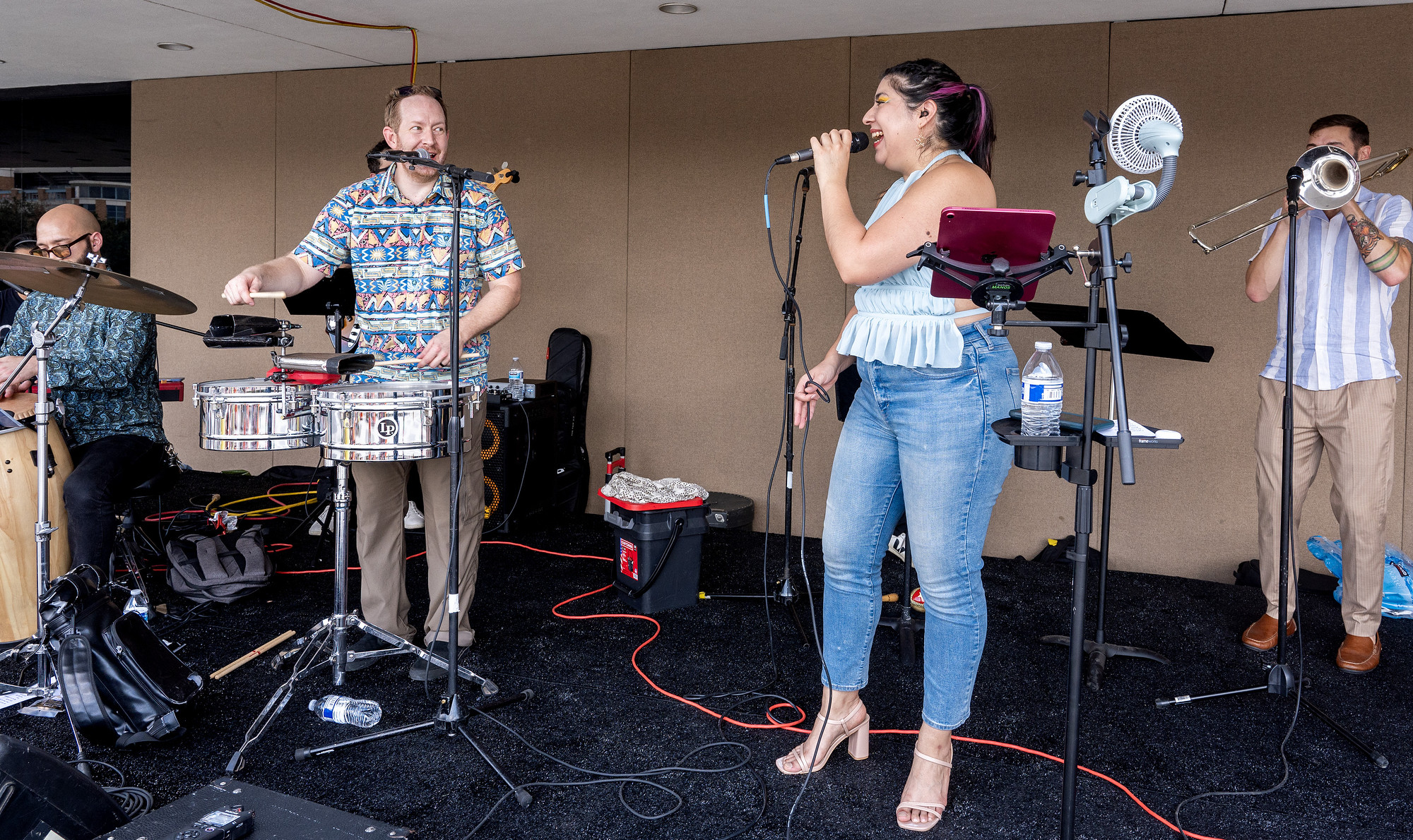 Sofrito y Su Melao performs on the LBJ Plaza