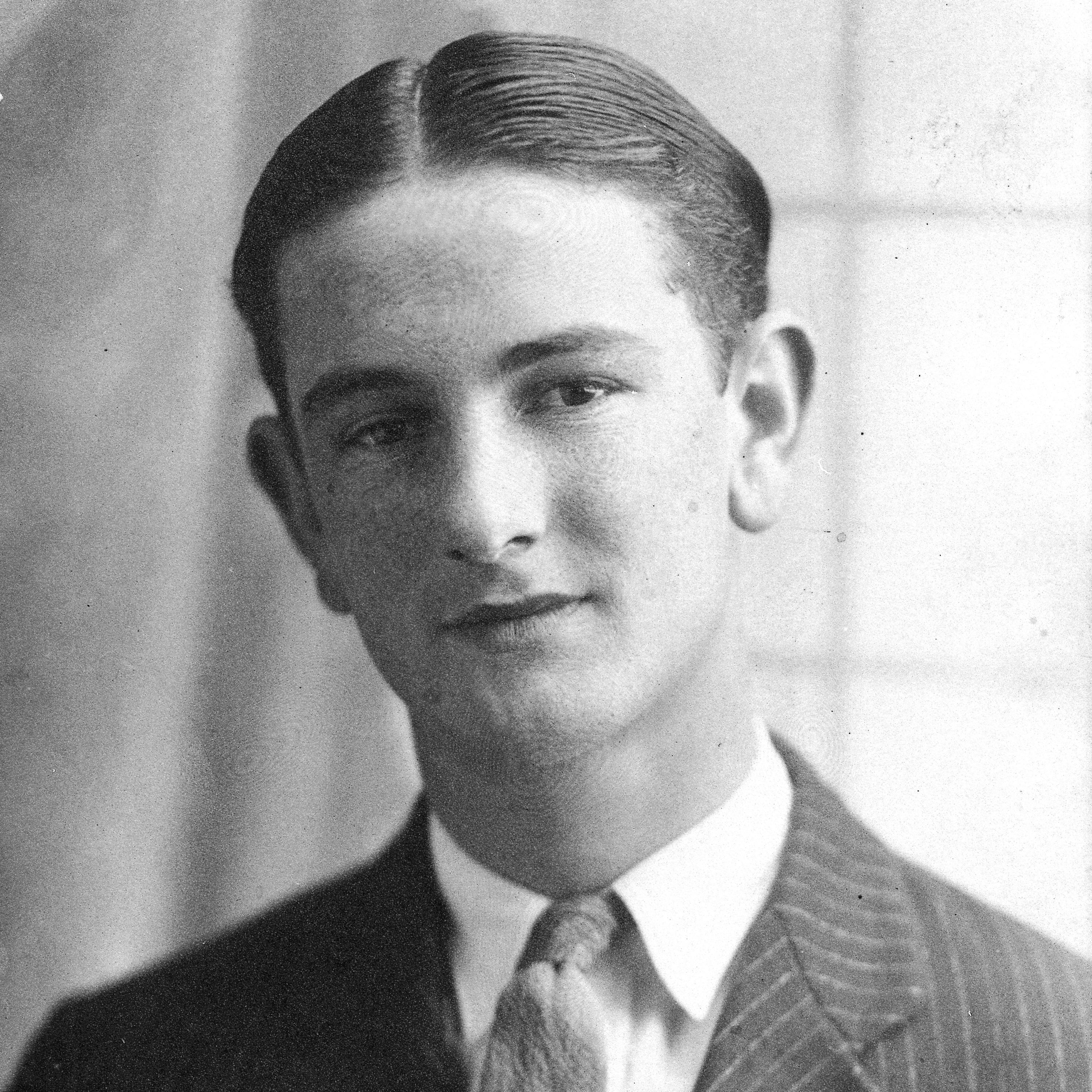 Formal portrait of LBJ at about 16 years old