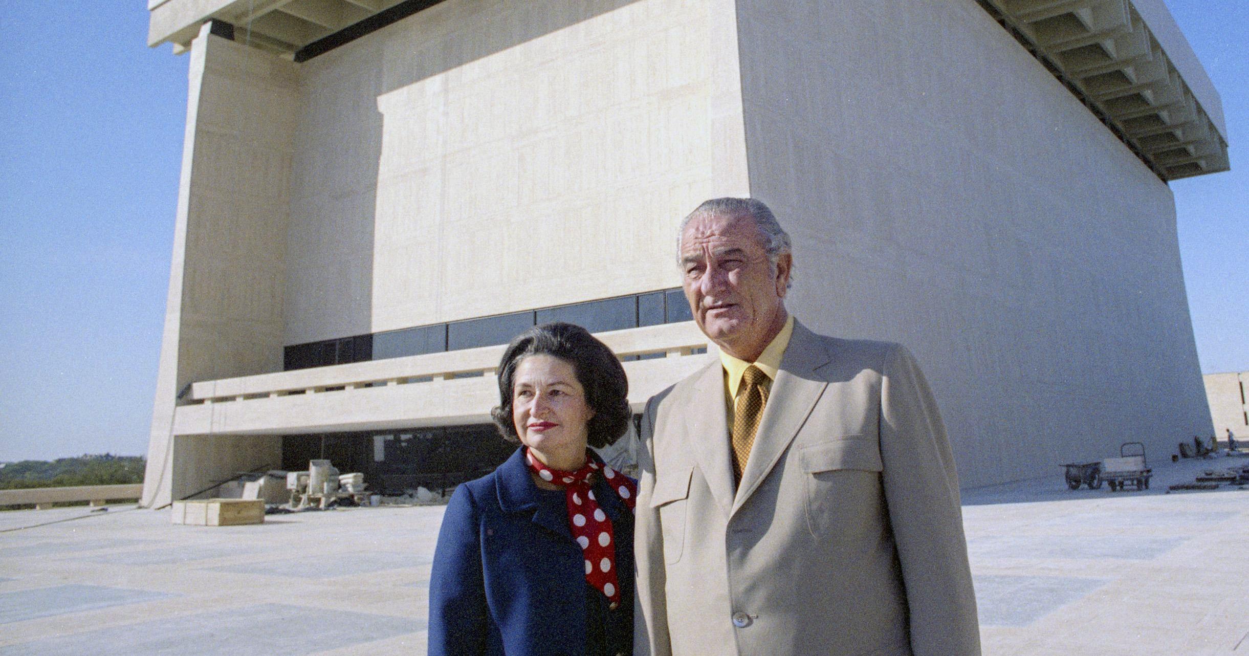 President Lyndon B. Johnson and Lady Bird Johnson at the LBJ Library